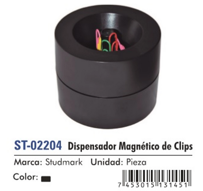 PORTA CLIPS PLASTICO MAGNETICOS STUDMARK ST-02204