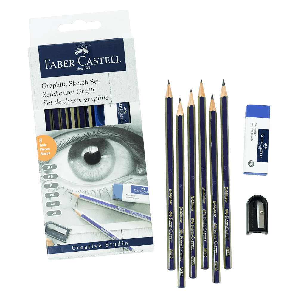 SET FABER CASTELL DIBUJO 114000 LAPICES BORRADOR SACAPUNTAS