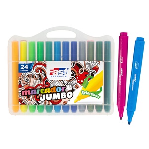 MARCADOR ESTUCHE PLASTICO FACELA 24 COL JUMBO