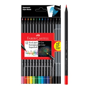 CRAYON DE MADERA FABER CASTELL SUPERSOFT 12 COLORES