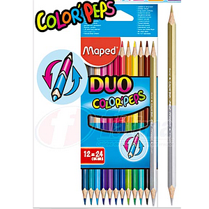 CRAYONES MAPED DUO 12-24 COLORES