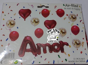 SET DE GLOBOS ROJOS AMOR