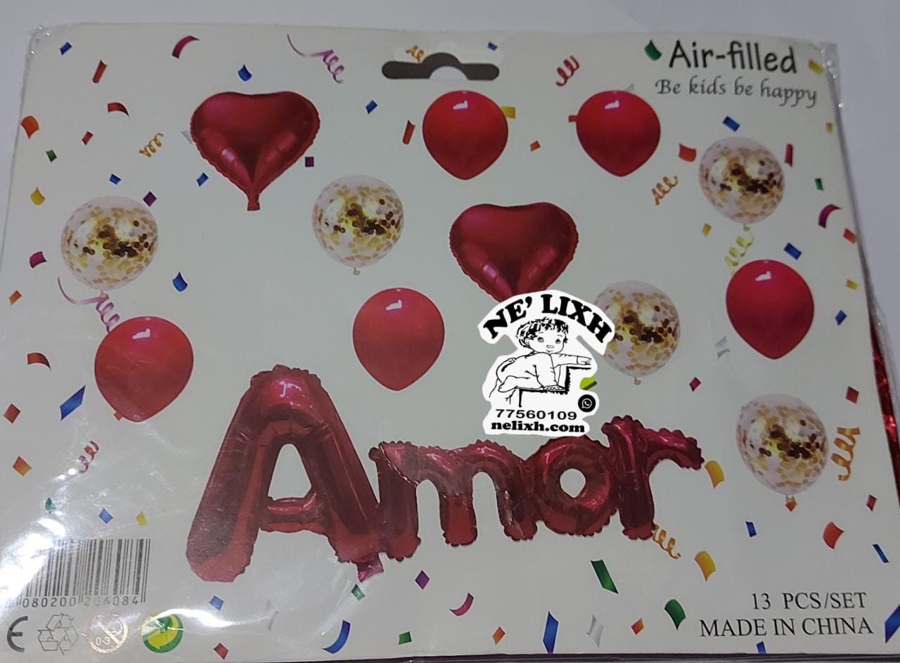 SET DE GLOBOS ROJOS AMOR